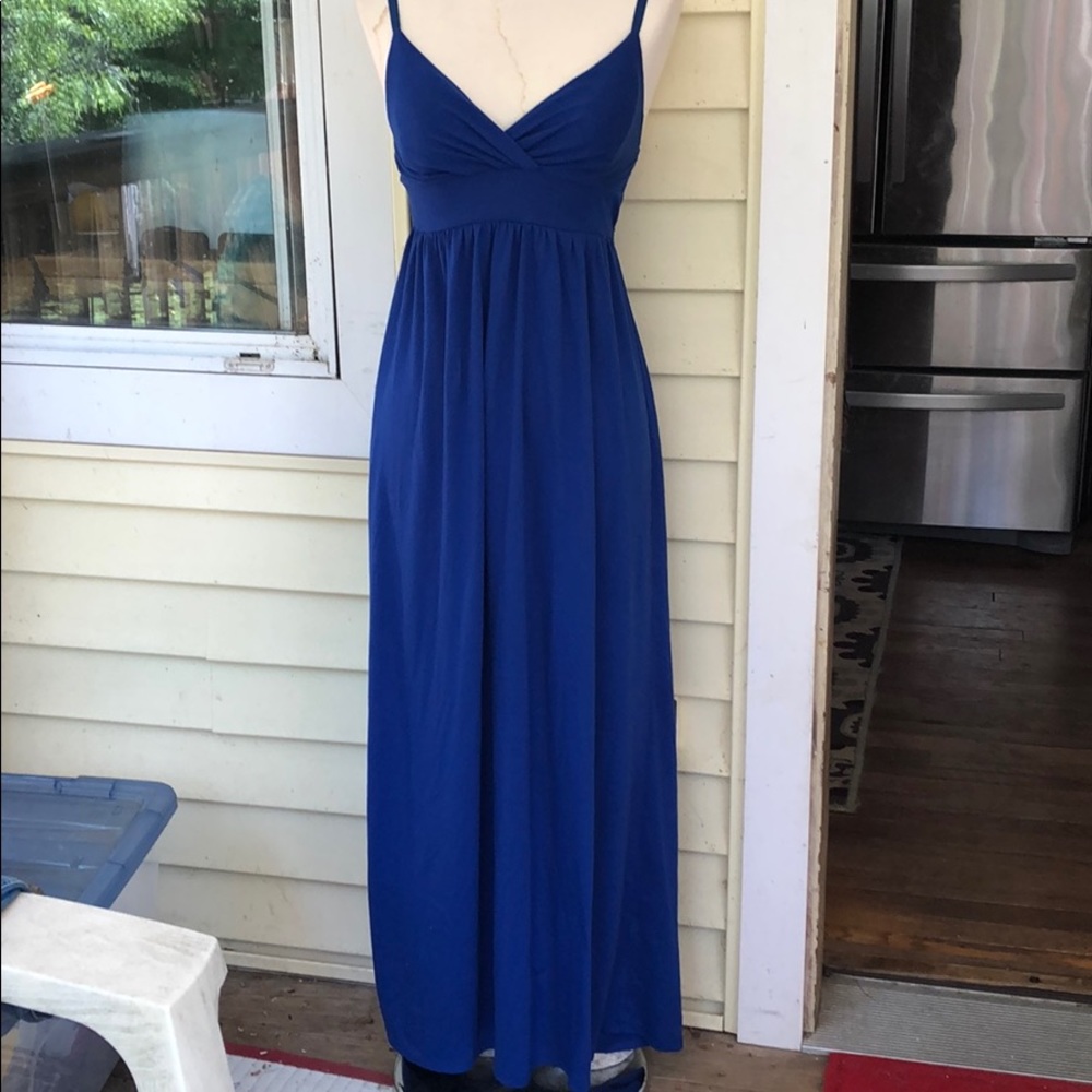 Adorable DEREK HEART Long Blue, Small Maxi Dress